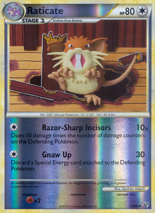 Undaunted Raticate #34/90 reverse holo